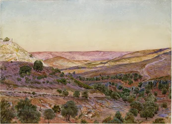 Les collines de Moab et la vallée de Hinnom, 1854