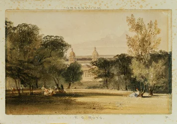 Hôpital de Greenwich depuis le parc, 1830