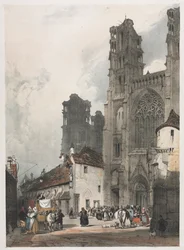Architecture pittoresque à Paris, Gand, Anvers, Rouen : Laon, France, 1839