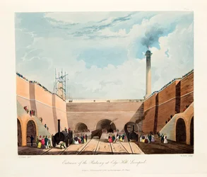 Entrée du chemin de fer à Edge Hill, Liverpool, 1831