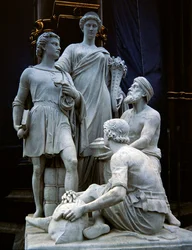Commerce, groupe sculptural du Mémorial Albert, achevé en 1876