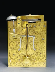 Horloge à carillon montée de Jacques II avec répétition des quarts, no. 166, c.1690-95 (métal doré)