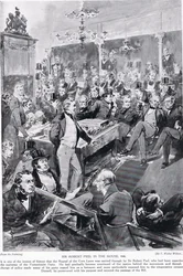 Sir Robert Peel à la Chambre, 1846, illustration de 