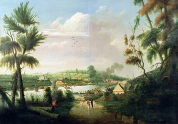 Vue générale nord directe de Sydney Cove, 1794