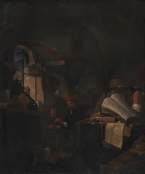 Un alchimiste dans son laboratoire