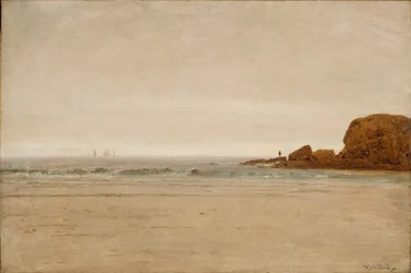 Plage et rochers 1870