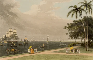 Vue de Calcutta depuis Garden Reach, 1810
