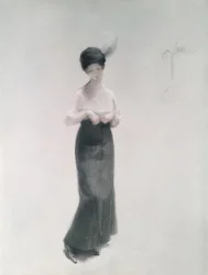 Jeune femme au chapeau