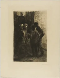 Deux femmes de la rue et leurs compagnons