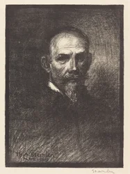 Autoportrait Steinlen de face, tête droite
