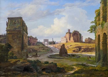 Vue du Colisée vers le Forum Romanum