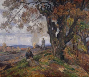 Feu de joie de déchets de jardin