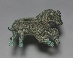 Loup attaquant un homme, 400-300 av. J.-C.
