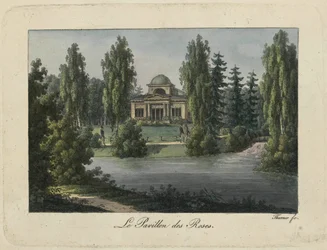 Le Pavillon des Roses dans le parc de Pavlovsk, années 1810