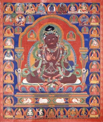 Un Thang-Ka représentant le Mahasiddha Bir Va Pa, vers 1600