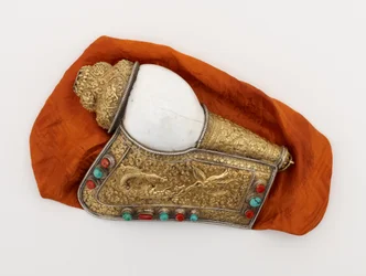 Paire de cornes de conque (dung-kar)