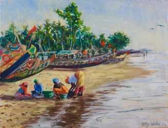 Vie de plage, Abene Sénégal, 2024