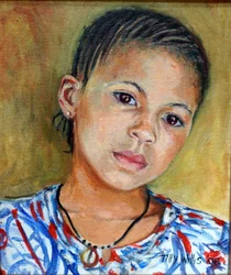 Fille avec des tresses