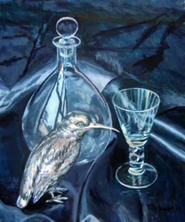 Nature morte avec martin-pêcheur argenté