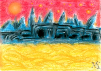 Coucher de soleil sur Alien City