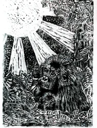 La famille des gorilles de la jungle