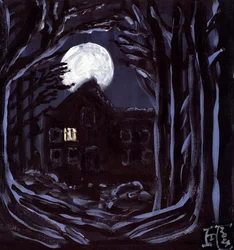 La maison hantée au clair de lune