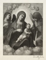 Maîtres italiens anciens : Madone et enfant en gloire, 1891