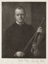 Vieux maîtres italiens : Portrait de Timothy Cole Homme avec violon, 1892