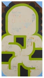 Sap Runner, 2019 (latex sur panneau trouvé)