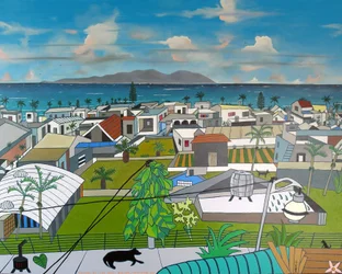 Vue du village de Dulan, 2016