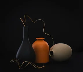 Nature morte avec vases modernes