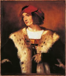 Portrait de jeune homme vêtu de fourrure