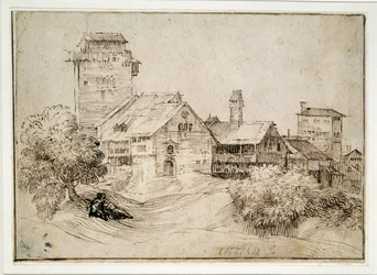 Village alpin et amoureux s
