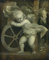 Cupidon avec la roue du temps, vers 1515-1520