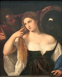 Français :  La Femme au miroir Woman with a Mirror