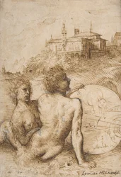 Deux satyres dans un paysage, vers 1505-1510