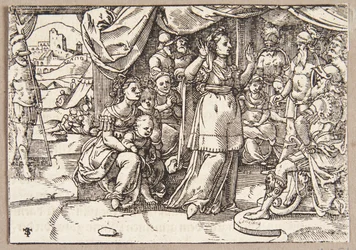 Veturia et Volumnia suppliant Coriolan de ménager Rome