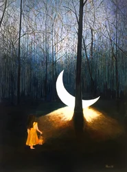 Lune enchantée de la forêt