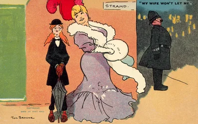 Ma femme ne me laisse pas (chromolitho)