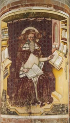 Saint Jérôme, par Tommaso da Modena, Église de San Nicolo, Trévise