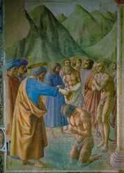Saint Pierre baptise un néophyte (fresque)
