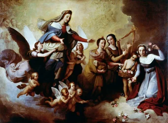 Apparition de la Vierge à Saint Stanislas Kostka, Église Saint-André du Quirinal, Rome, Italie