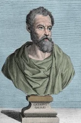 Portrait de Galilée (Galileo Galilei), astronome italien (1564-1642) gravure de Tommaso Piroli (1752-1824) collection privée
