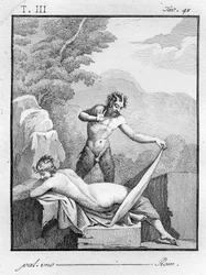 Un satyre déshabille une nymphe, 1804