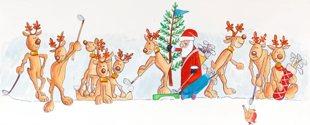 Golfeurs de Noël
