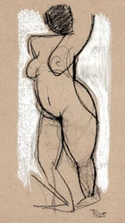 Étude de figure au fusain