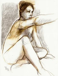 Étude de figure contemplative