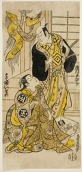Les acteurs Ichikawa Danjuro II et Sodesaki Iseno I