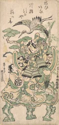 Ichimura Manzo en Yatsushi Goro et Segawa Kikujiro en Yatsushi Shosho, vers 1745
