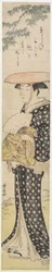 (Une femme avec un chapeau marchant sous un arbre), 1782